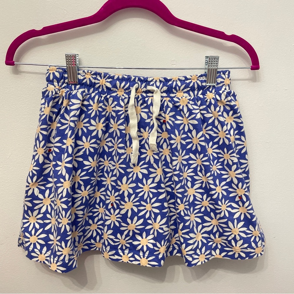 Hannah Andersson Blue Daisy Print Skort 100%cotton